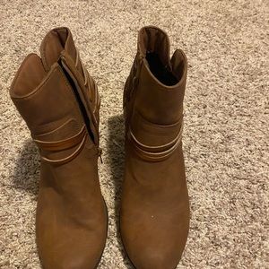 Madden Girl Brown Booties (Like New)